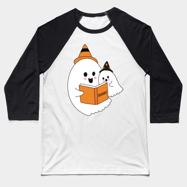 Boooks Halloween, Funny Retro Vintage Booooks design For readers and Ghost lovers, designed for Men, Women, Kids Baseball T-Shirt by johnii1422